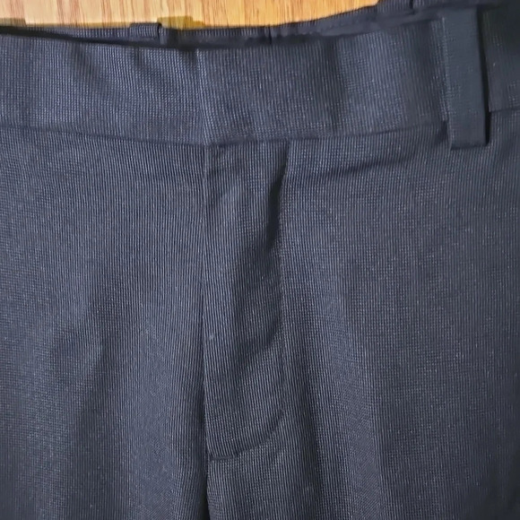 Savane Flat Front Straight Leg Black Dress Pants Men's Washable size 32X30 - Picture 2 of 13